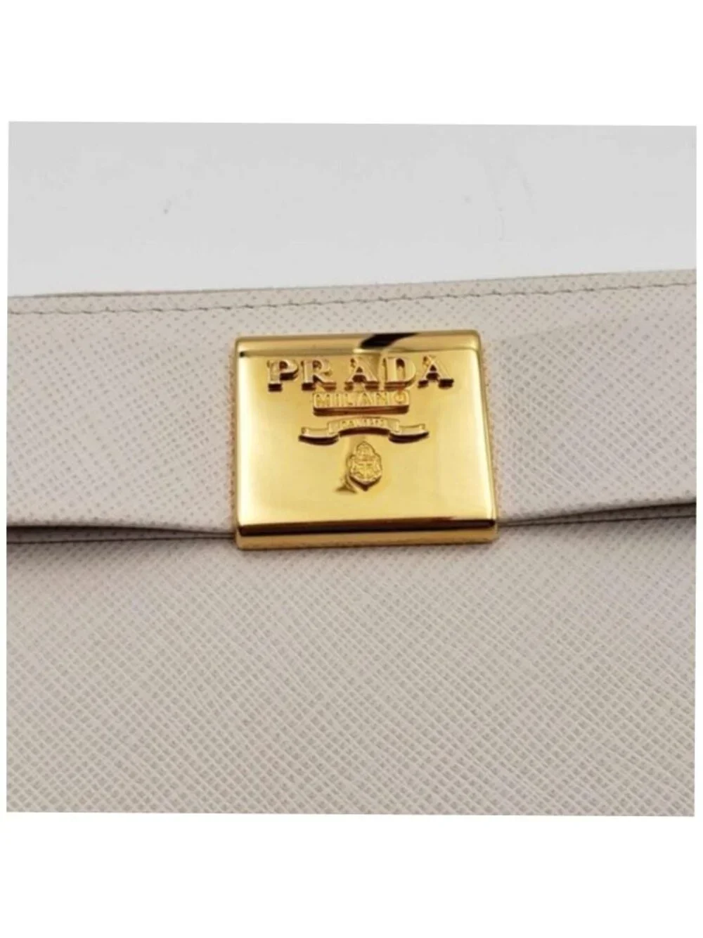 Authentic Prada Saffiano Fiocco Bow Zip-Around Wallet